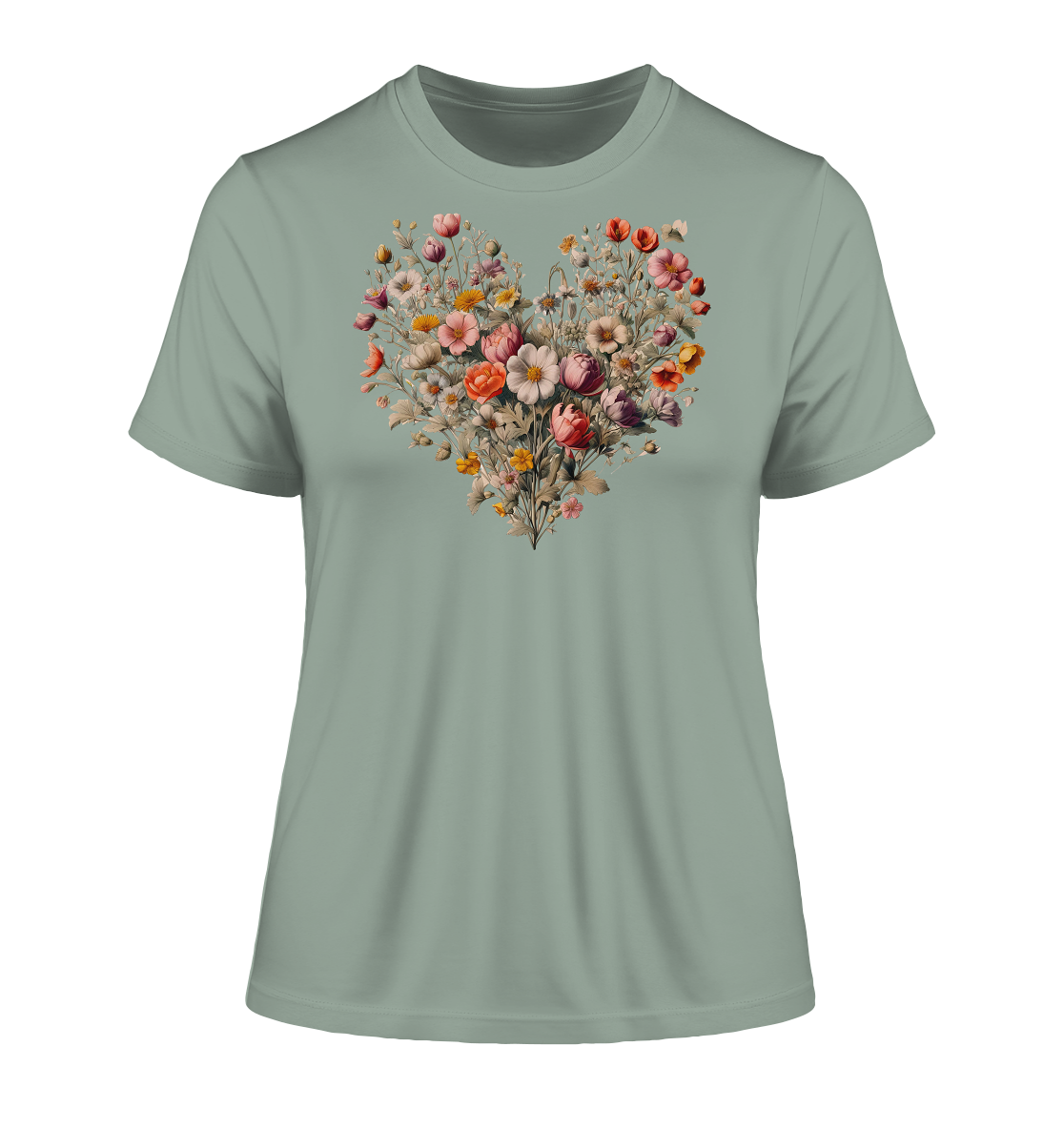 Blütenherz - Fitted Ladies Organic Shirt