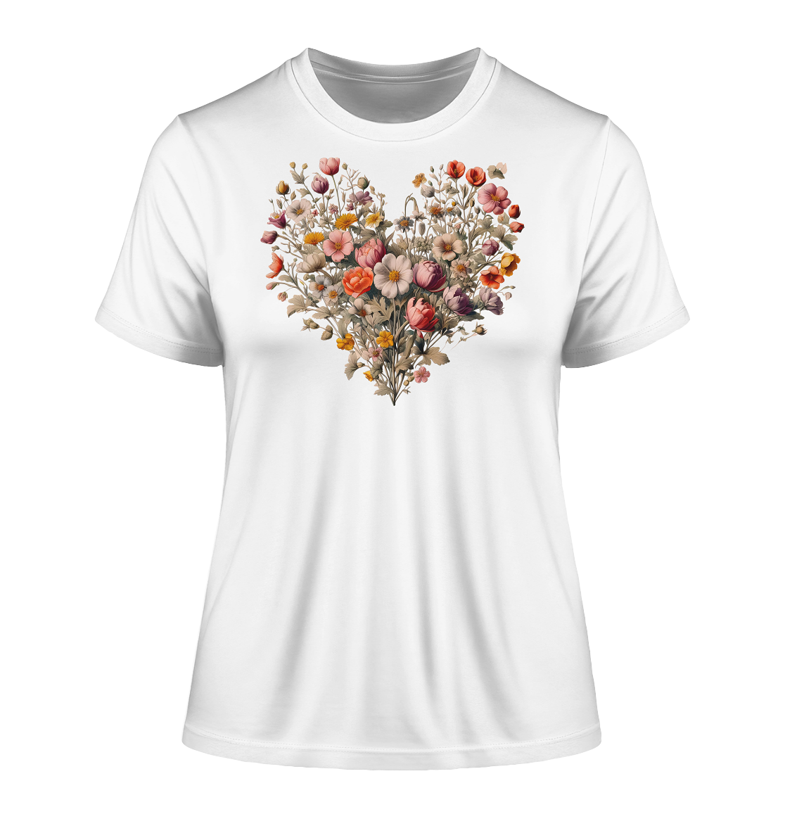 Blütenherz - Fitted Ladies Organic Shirt