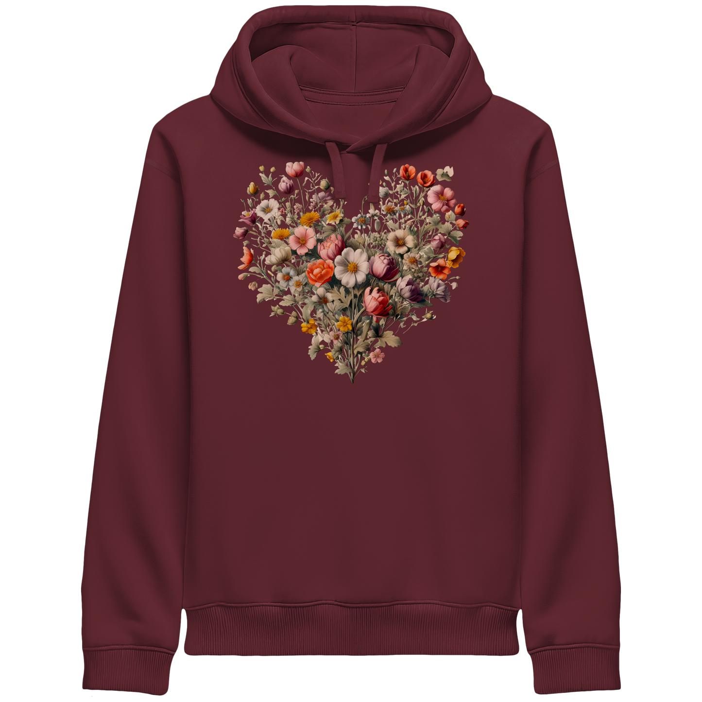 Blütenherz - Organic Side Pocket Hoodie