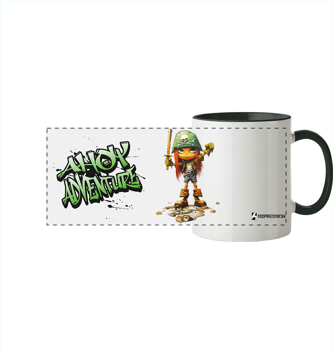 Ahoy Adventure! - Panorama Tasse zweifarbig