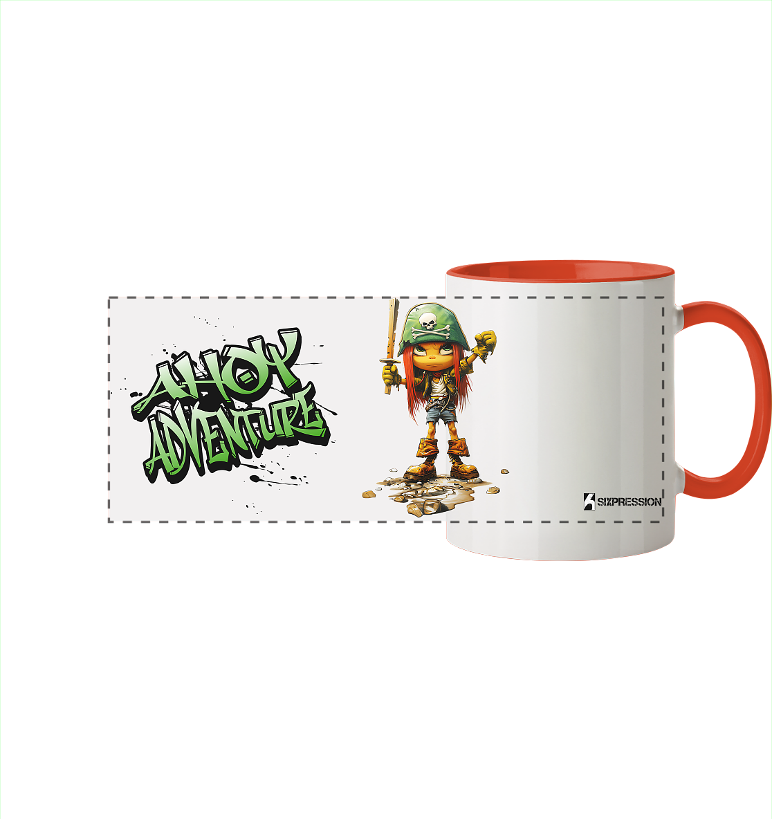 Ahoy Adventure! - Panorama Tasse zweifarbig