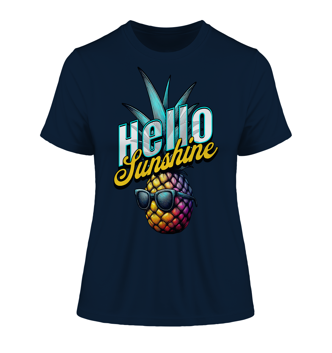 Sunshine Ananas - Fitted Ladies Organic Shirt