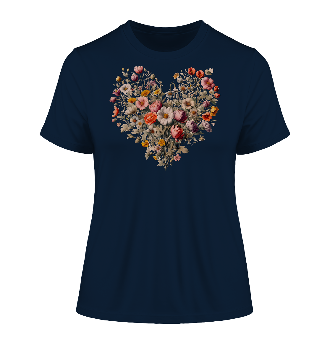 Blütenherz - Fitted Ladies Organic Shirt