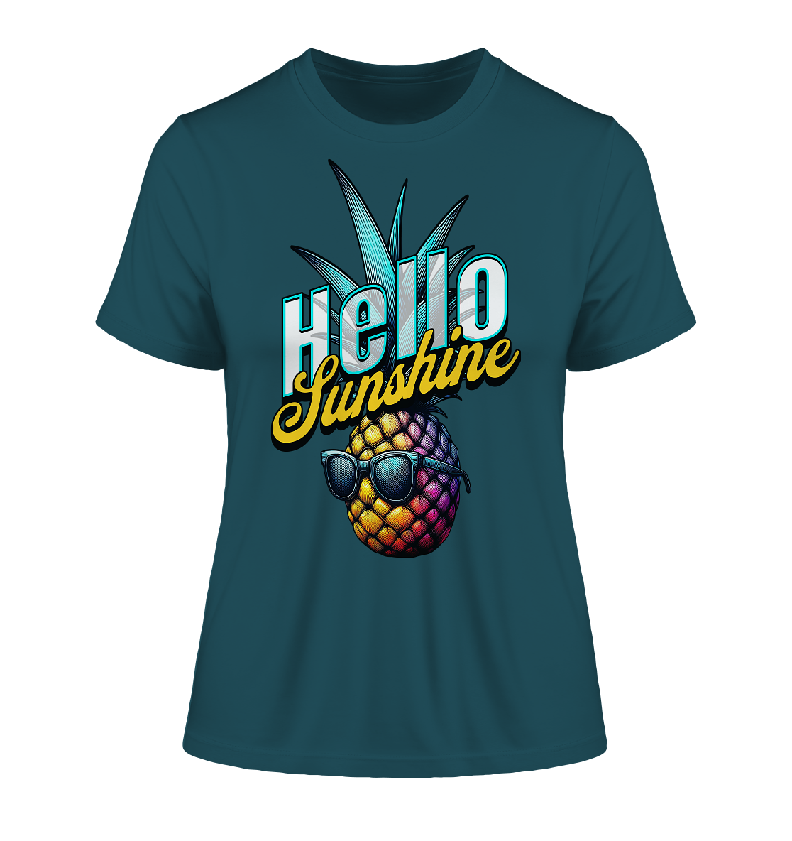 Sunshine Ananas - Fitted Ladies Organic Shirt