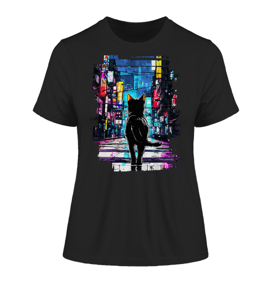 Neon Cat - Fitted Ladies Organic Shirt