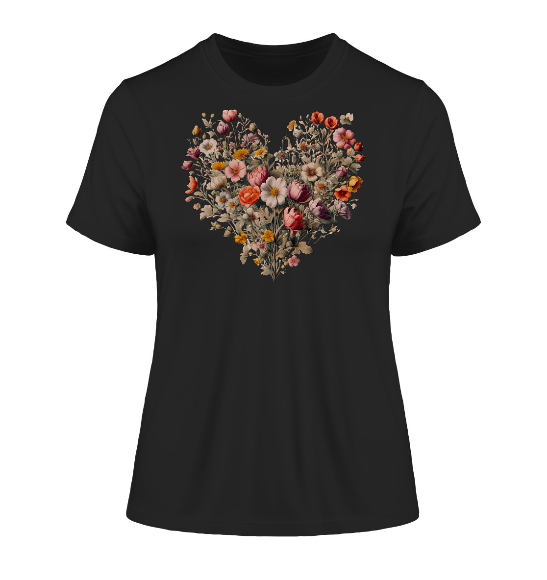 Blütenherz - Fitted Ladies Organic Shirt