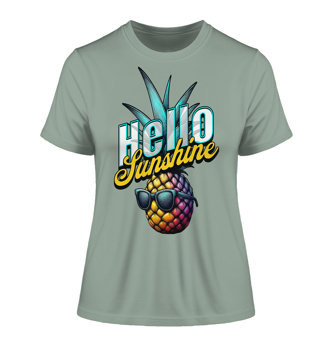 Sunshine Ananas - Fitted Ladies Organic Shirt