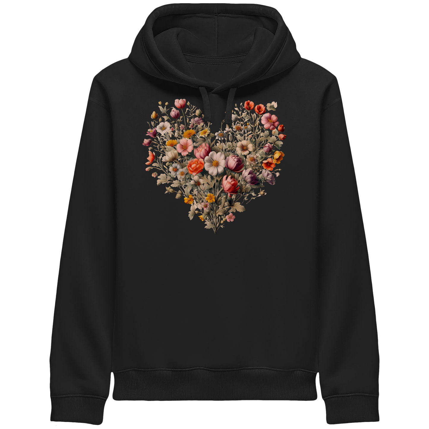 Blütenherz - Organic Side Pocket Hoodie