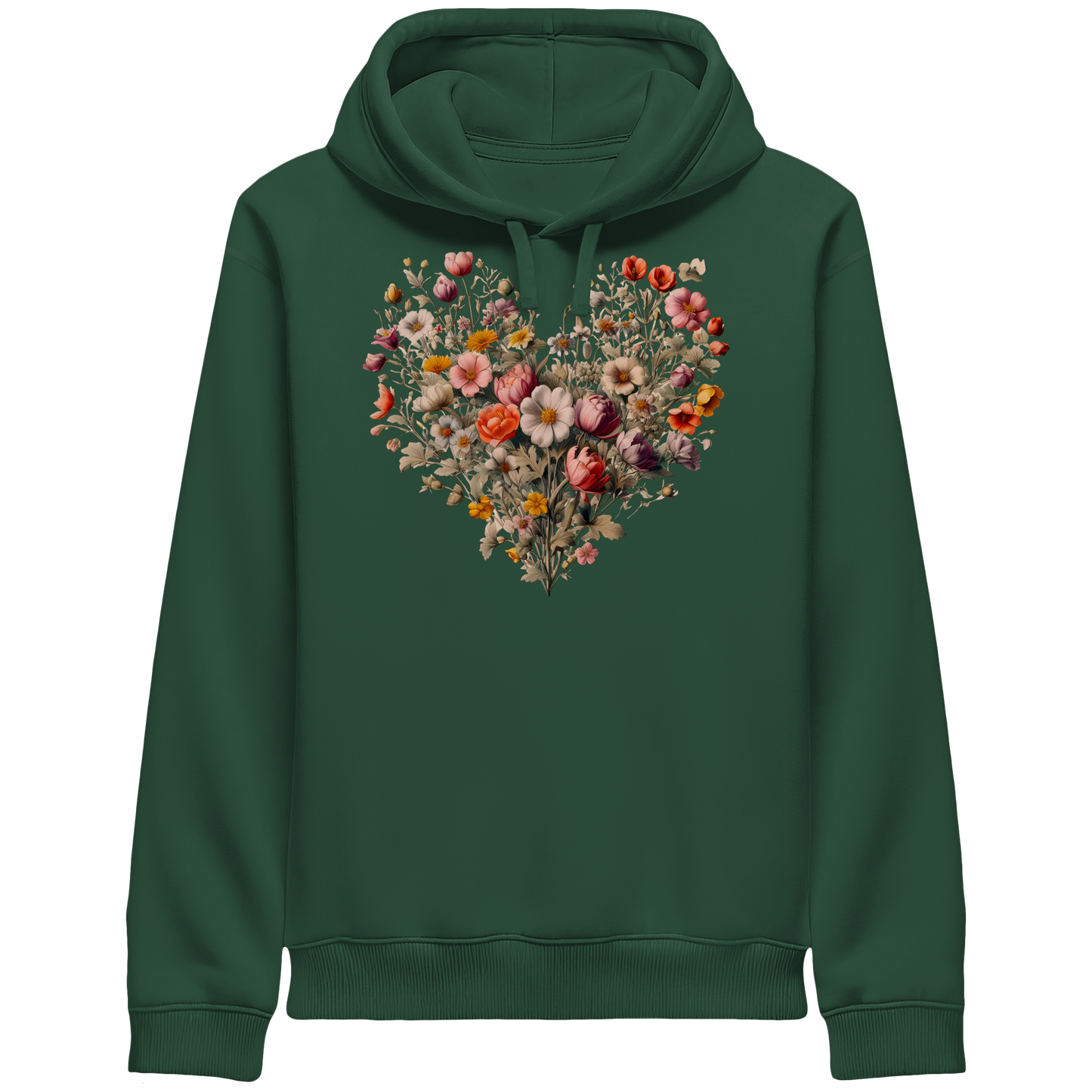 Blütenherz - Organic Side Pocket Hoodie