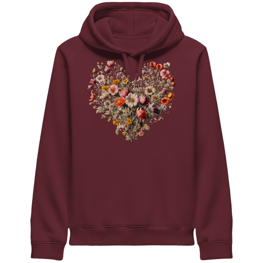 Blütenherz - Organic Side Pocket Hoodie