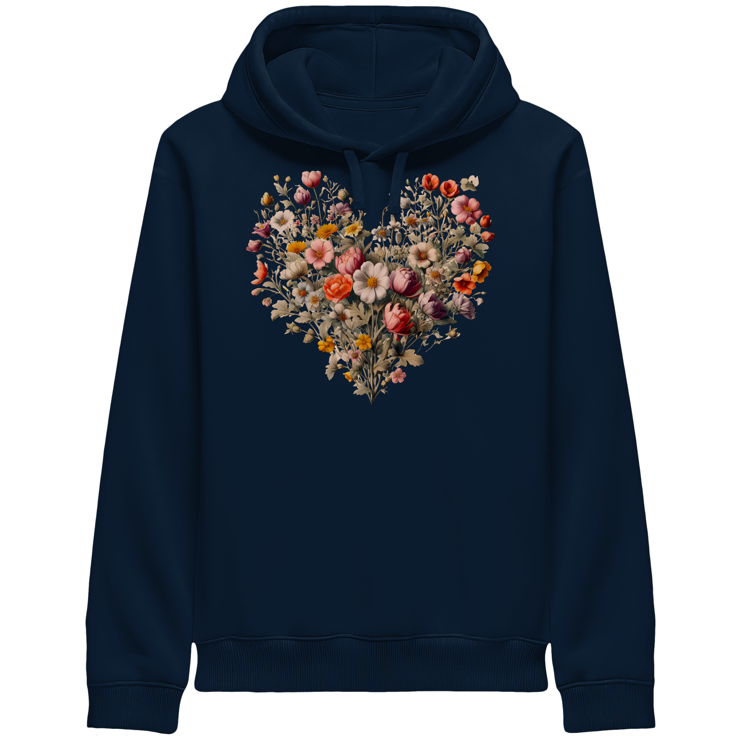 Blütenherz - Organic Side Pocket Hoodie