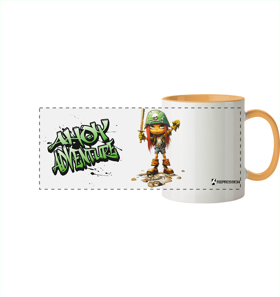 Ahoy Adventure! - Panorama Tasse zweifarbig